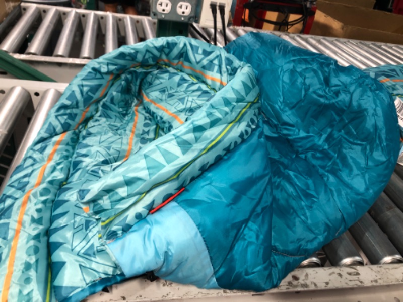 Photo 2 of Coleman 50 Degree Youth Sleeping Bag - Turquoise