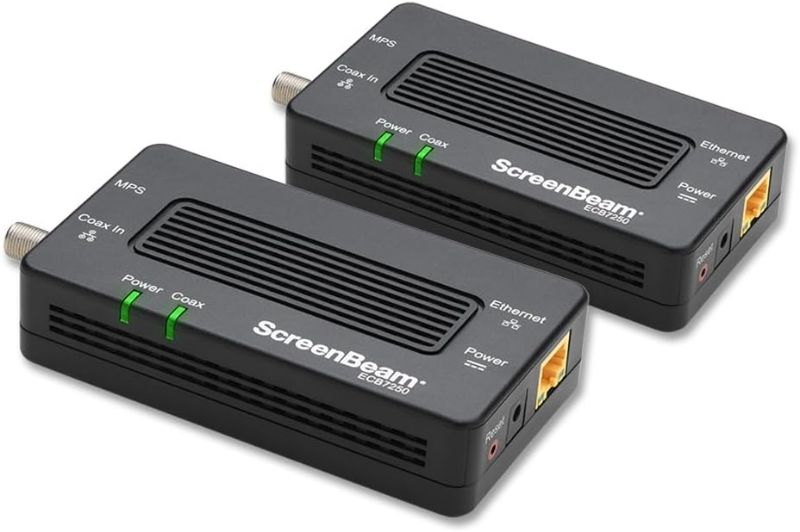 Photo 1 of ScreenBeam Bonded MoCA 2.5 Network Adapter for Highest Speed Internet, Ethernet Over Coax - Starter Kit