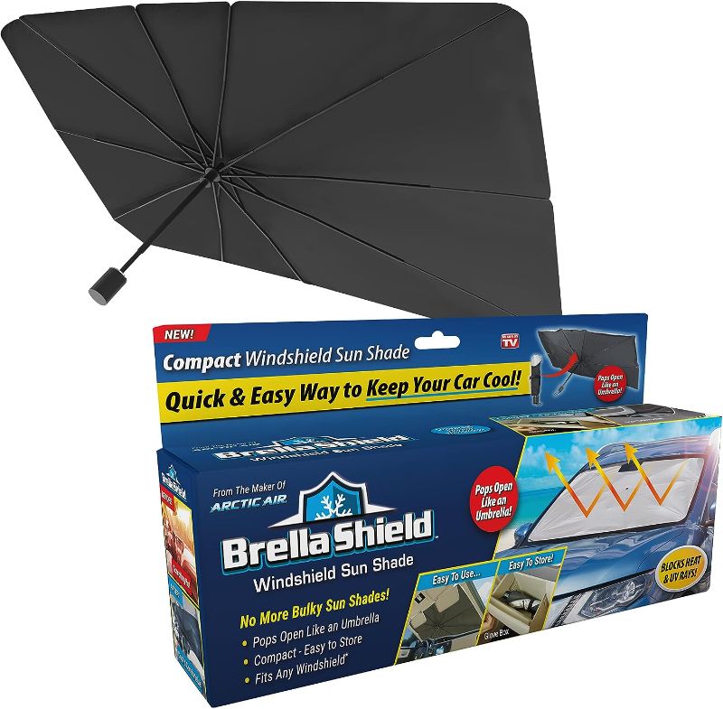 Photo 1 of Brella Shield by Arctic Air, Car Windshield Sun Shade, One-Size (31x57")