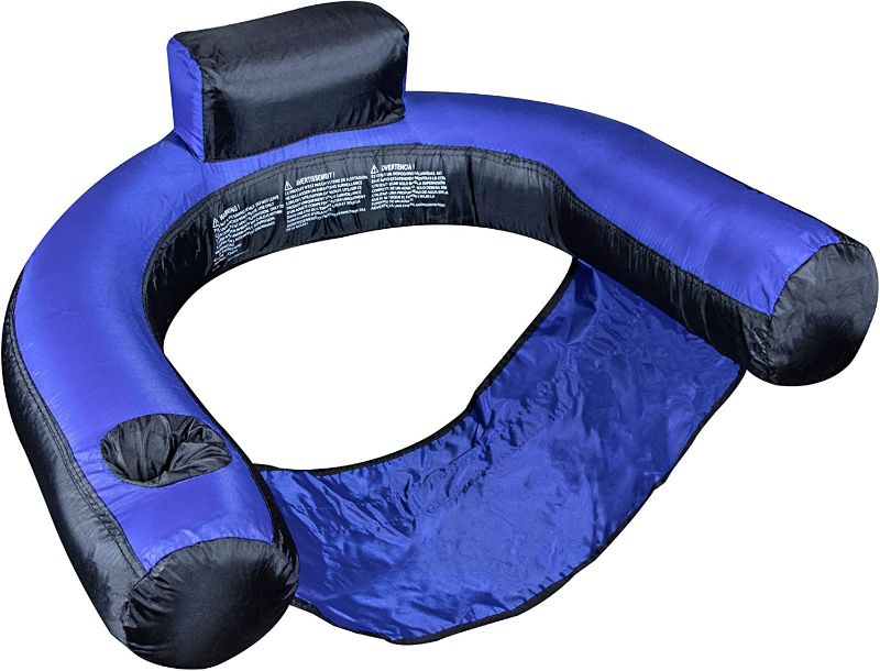 Photo 1 of **SEE NOTES** SWIMLINE ORIGINAL Fabric Covered U-Seat Inflatable Pool Lounger LARGE 