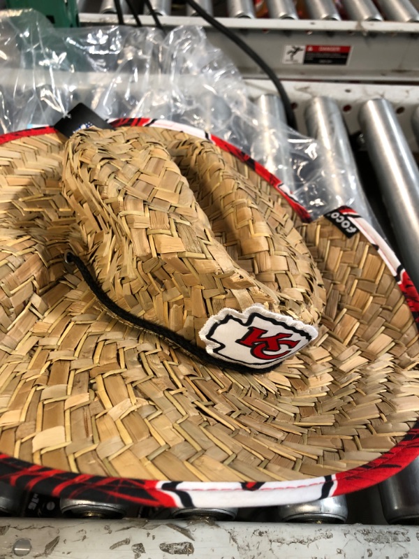 Photo 2 of **SEE NOTES** Kansas City Chiefs Floral Straw Hat