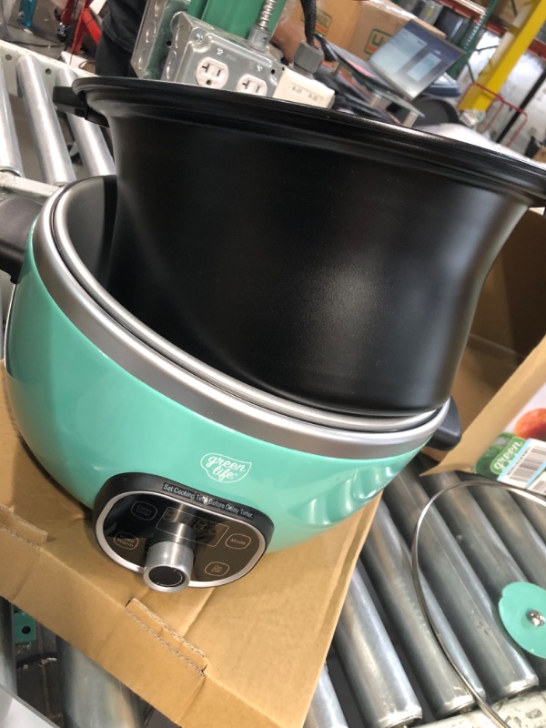 Photo 2 of GreenLife Cook Duo Healthy Ceramic Nonstick 6QT Slow Cooker,Turquoise