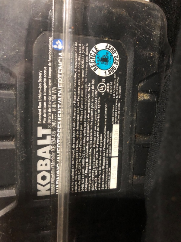 Photo 4 of (USED ONLY FOR PARTS) Kobalt 24-Volt Max 6-Amp-Hours Lithium Power Tool Battery