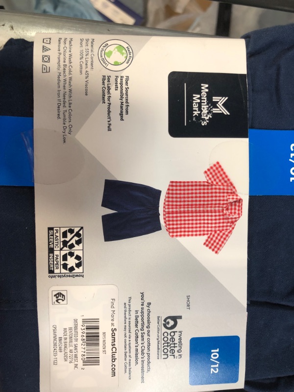 Photo 1 of Boy's 2 Piece Button Short Sleeve Shirt Drawstring Short Set - 2 PACK - SIZE 10/12