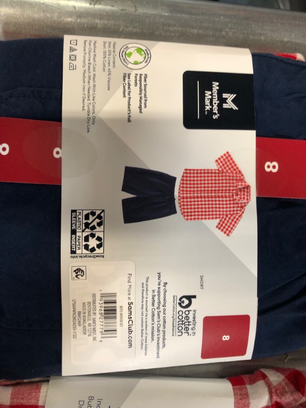 Photo 1 of Boy's 2 Piece Button Short Sleeve Shirt Drawstring Short Set - 2 PACK - SIZE 8