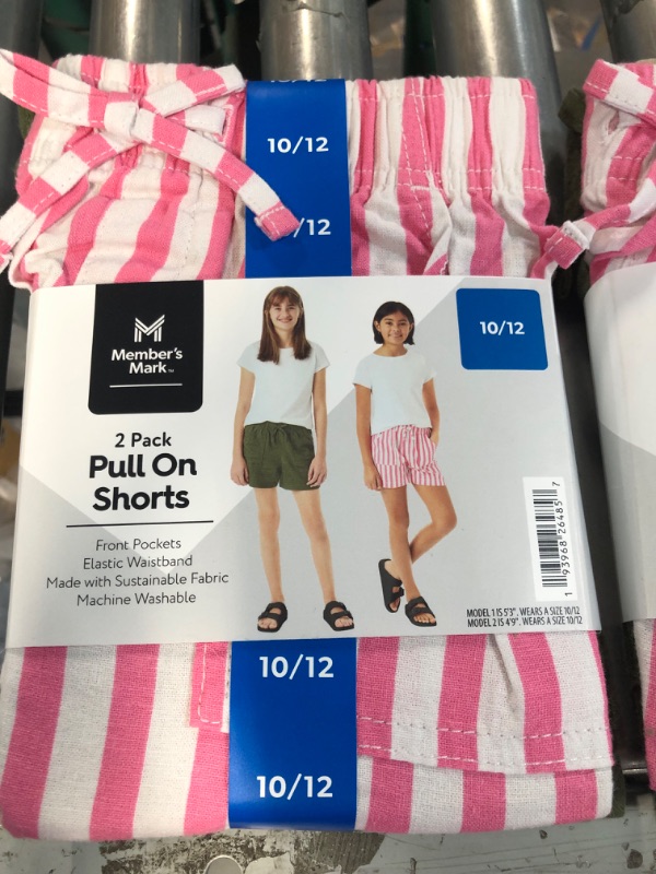 Photo 5 of Member's Mark Girl's 2-Pack Elastic Waistband Pull-on Shorts - 2 PACK - SIZE: 10/12