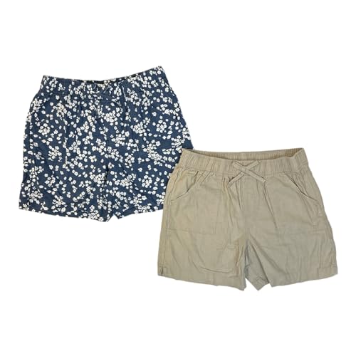 Photo 1 of Member's Mark Girl's 2-Pack Elastic Waistband Pull-on Shorts - 2 PACK - SIZE: 4/5 & 6/6X  // STONE/FLORAL