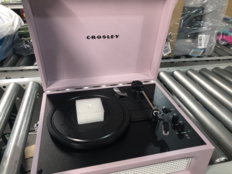 Photo 3 of Crosley CR8017B-AM Voyager Vintage Portable Turntable with Bluetooth in/Out and Built-in Speakers