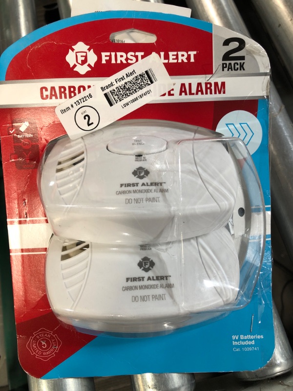 Photo 3 of First Alert Battery-Powered Electrochemical Carbon Monoxide Detector