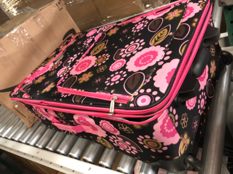 Photo 3 of  28'' ONLY // Rockland Impulse Flowers Softside Upright Luggage //  28'' ONLY