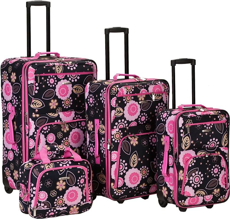 Photo 1 of  18'' & small luggage ONLY // Rockland Impulse Flowers Softside Upright Luggage //  18'' & small luggage ONLY