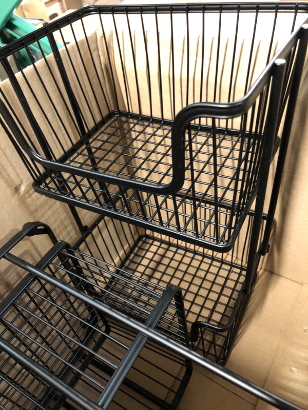Photo 1 of **SEE NOTES**  Tall 3 Basket Tiered Bathroom Holder, Metal Wire Floor Stand Storage Layered Rack 