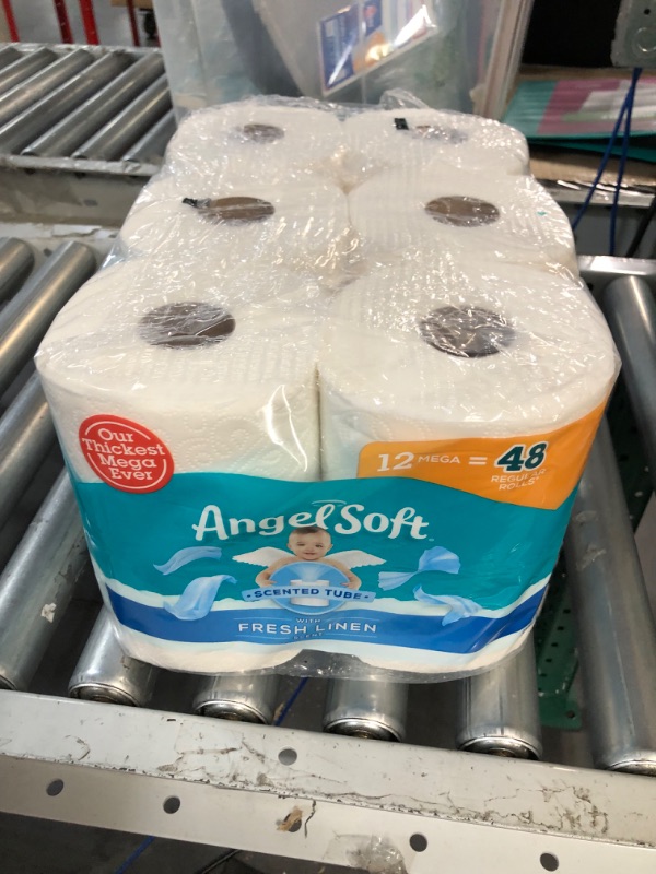 Photo 4 of Angel Soft® Toilet Paper with Fresh Linen Scent, 48 Mega Rolls = 192 Regular Rolls, 2-Ply Bath Tissue