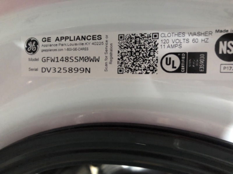 Photo 3 of GE® 24" 2.4 Cu. Ft. ENERGY STAR® Front Load Washer with Steam