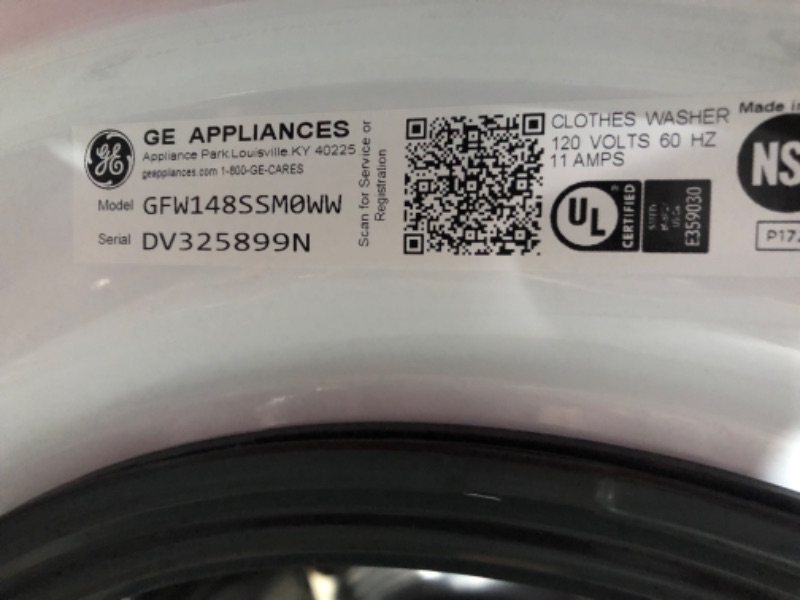 Photo 3 of GE�® 24" 2.4 Cu. Ft. ENERGY STAR® Front Load Washer with Steam