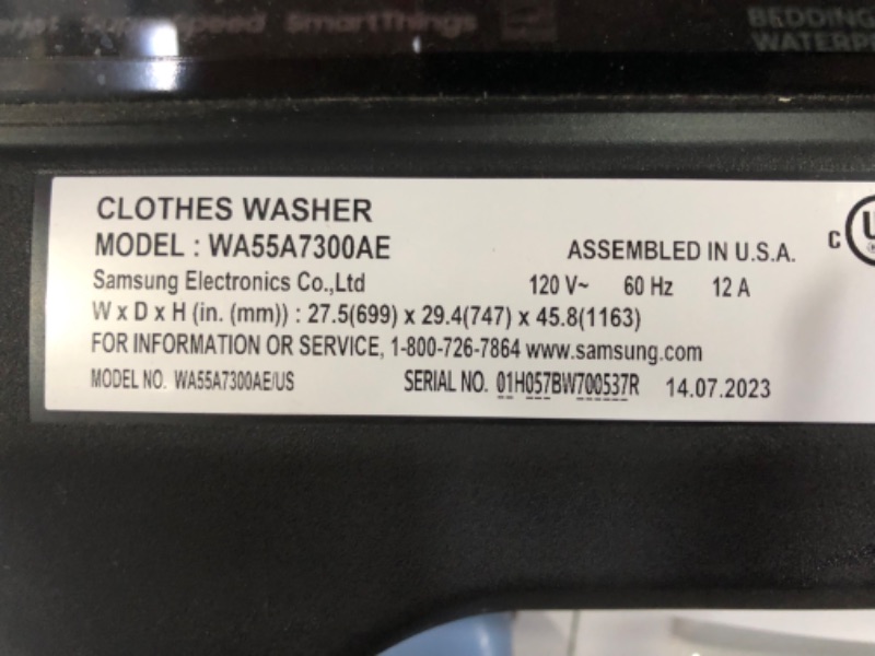 Photo 7 of Samsung 5.5 Cu. Ft. Ivory Top Load Washer