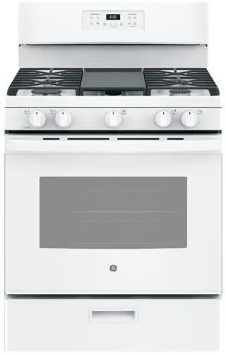 Photo 9 of GE® 30" White Free Standing Gas Range