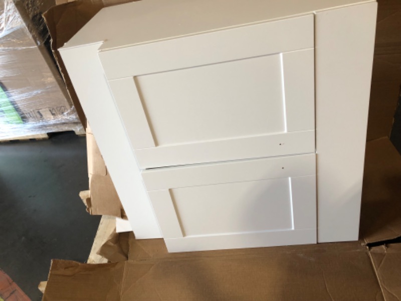 Photo 2 of *MAJOR DAMAGE SEE NOTES*
Project Source 30-in White Single Sink Bathroom Vanity with White Cultured Marble Top