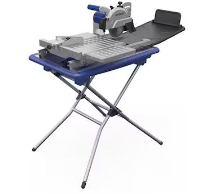 Photo 1 of *PREV USED SEE NOTES*Kobalt 7-in 10-Amp Wet Sliding Table Tile Saw with Stand MODEL #: KWS S72-06 SERIAL #: XIA2227467
