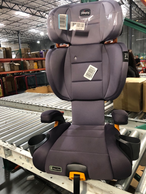 Photo 6 of Chicco KidFit ClearTex Plus 2-in-1 Belt-Positioning Booster Car Seat, Backless and High Back Booster Seat, for Children Aged 4 Years and up and 40-100 lbs. | Lilac/Purple