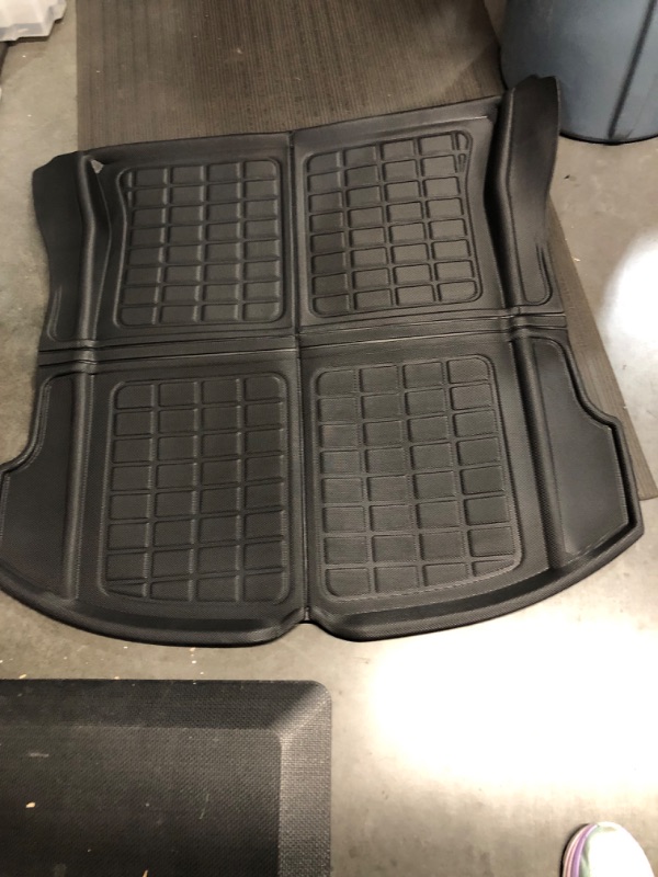 Photo 1 of CreeKT 2023 2022 2021 Tesla Model 3 Floor Mats Full Set All Weather Model 3 Floor Trunk Cargo Mats Liners , 6 Pieces