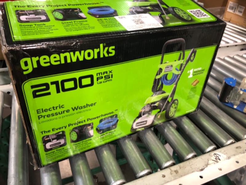 Photo 2 of ** SIMILAR TO STOCK PHOTO** GreenWorks 2000 PSI 1.2 GPM 14 Amp Electric Powered Household Pressure Washer 