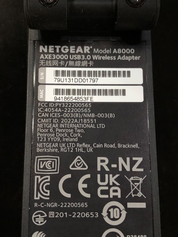 Photo 3 of NETGEAR Nighthawk WiFi 6E USB 3.0 Adapter (A8000) - AXE3000 Tri-Band Wireless Gigabit Speed (Up to 3Gbps) - New 6GHz Band – Works with Any WiFi 6 or 6E Router Or Mesh System - for Windows PC