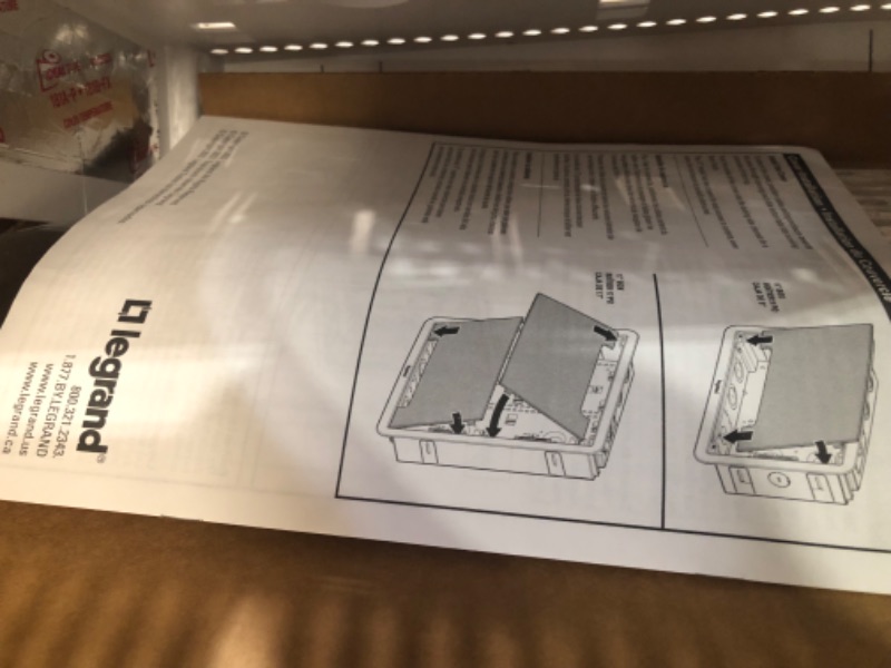 Photo 4 of On-Q Legrand Cable Management, Structured Media Enclosure, in-Wall Enclosure, TV Home Theater Box, 17 Inches, White (ENP1705-NA-V1) & AC1034 Rubber Grommet for Plastic Enclosures Enclosure with Trim and Cover + Bracket Box + Rubber Grommet 17 inch