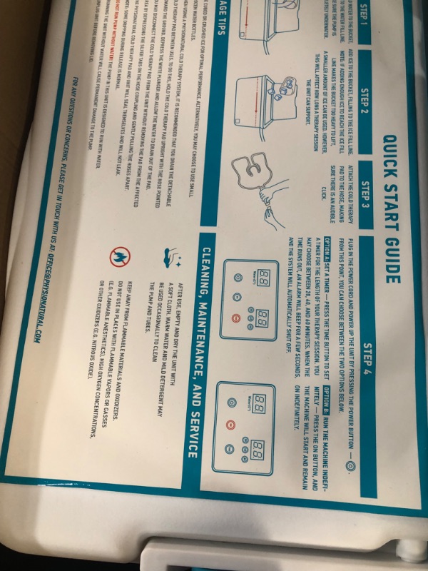 Photo 2 of **Missing power cord***Cold Therapy System with Universal Pad for Hip, Back or Knee —