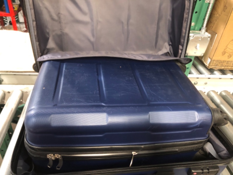 Photo 3 of **damaged**Merax Luggage Sets 2 piece Carry on Luggage Suitcase Sets of 2, Hard Case Luggage Expandable with Spinner Wheels (Blue 2-Piece (20/24)) One_Size Blue 2-Piece (20/24)