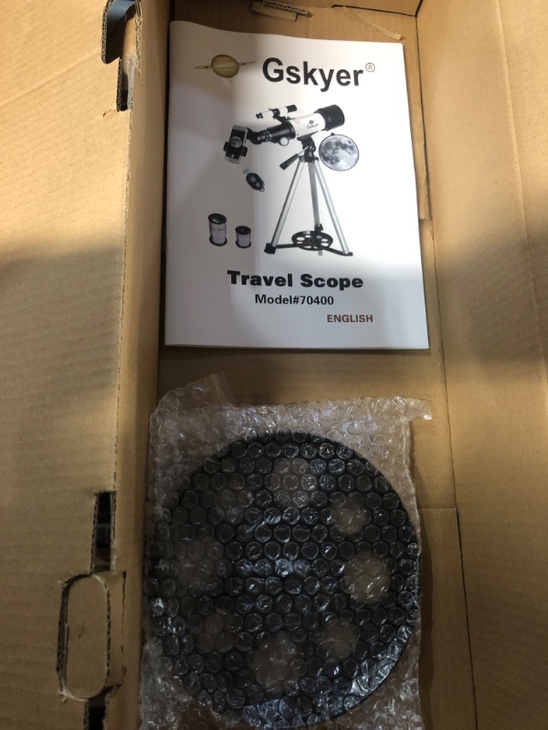 Photo 2 of Gskyer Telescope, 70mm Aperture 400mm AZ Mount Astronomical Refracting Telescope for Kids Beginners - Travel Telescope with Carry Bag, Phone Adapter and Wireless Remote