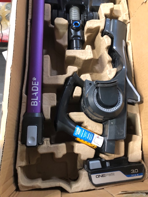 Photo 3 of Hoover ONEPWR Blade MAX Pet Cordless Stick Vacuum Cleaner, Lightweight, BH53354V, Purple