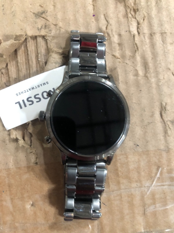 Photo 2 of ***UNABLE TO TEST*** Charger not included***Fossil Gen 5 Smartwatch Carlyle HR 44mm - Smoke Stainless Steel