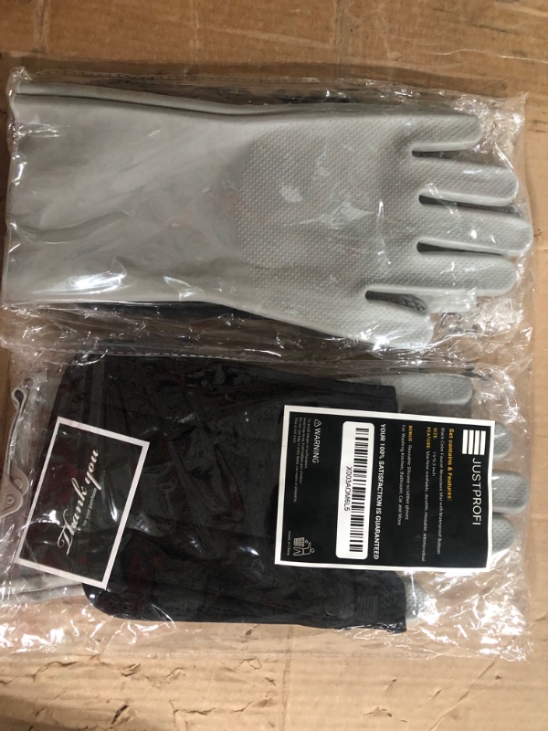 Photo 1 of 2 pairs of rubber gloves