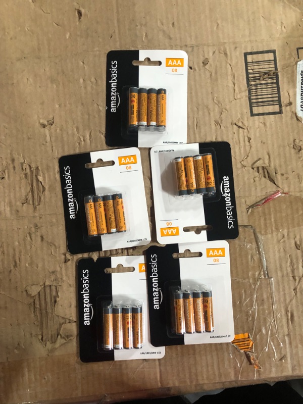 Photo 1 of 5 packs of 8 of AAA batteries 