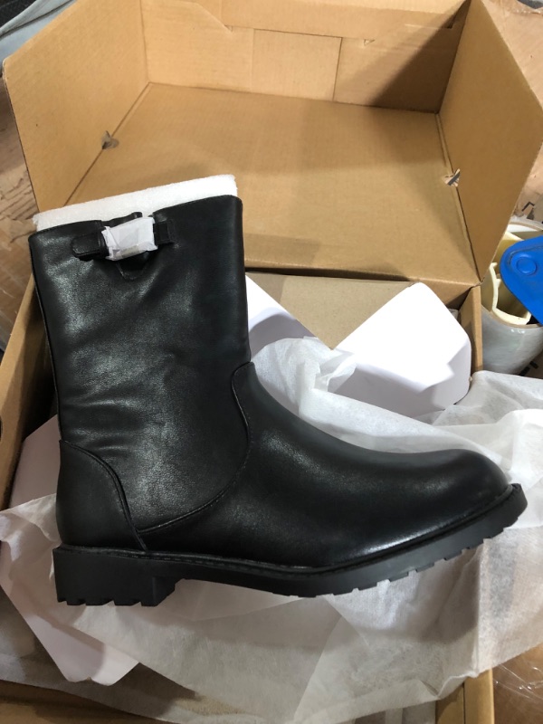 Photo 1 of KIDS MID SIZE CALF BOOTS BLACK WITH ZIPPER 2