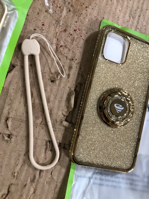 Photo 8 of *BUNDLE ( 4 )*Designed for iPhone 12 Case Women Glitter with Ring Stand *BUNDLE ( 4 )*