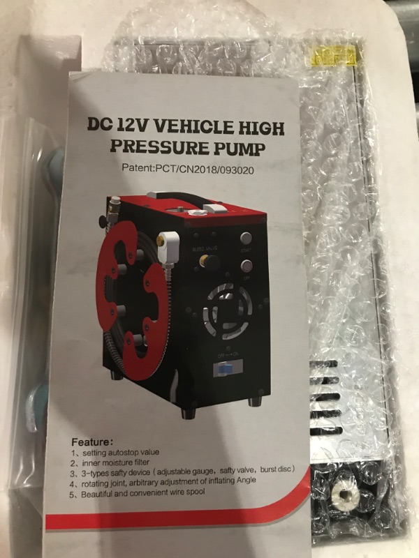 Photo 2 of ****SEE NOTE ****GX PUMP CS3 PCP Air Compressor, Auto-Stop,Oil-Free, Built-in Water-Oil Separator Filter, Powered by Car 12V DC or Home