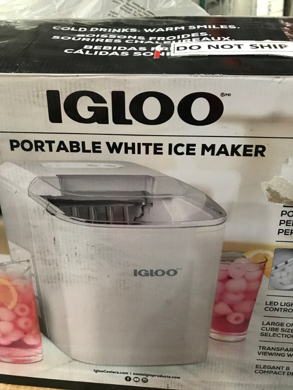 Photo 4 of **ITEM USED AND IS DIRTY**
Igloo Automatic Portable Electric Countertop Ice Maker Machine, 