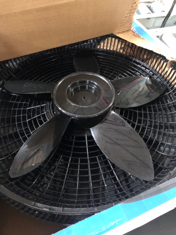 Photo 2 of Lasko 1843 18? Remote Control Cyclone Pedestal Fan with Built-in Timer, Black Features Oscillating Movement and Adjustable Height Standard Packaging