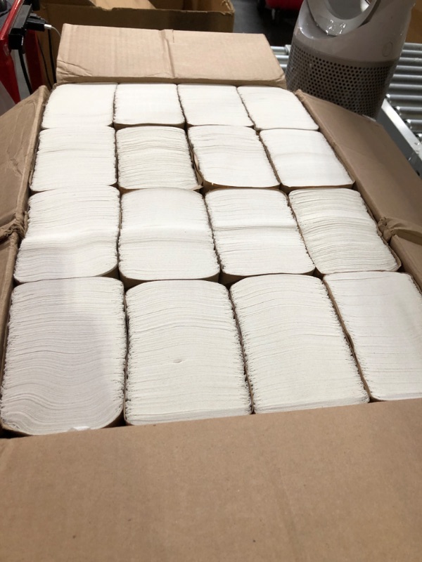 Photo 1 of Pacific Blue Basic Recycled Multifold Paper Towels (Previously branded Envision) by GP PRO (Georgia-Pacific), White, 24590, 250 Towels Per Pack, 16 Packs Per Case (4000 Total), 9.20" x 9.40