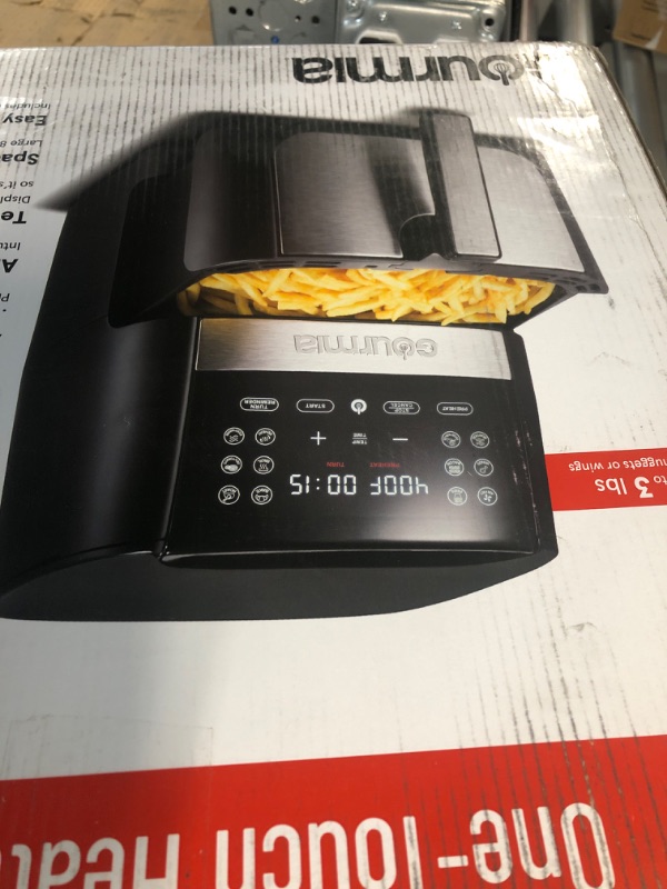 Photo 2 of **PARTS ONLY, NON-FUNCTIONAL** Gourmia Air Fryer Black (8 Quart)