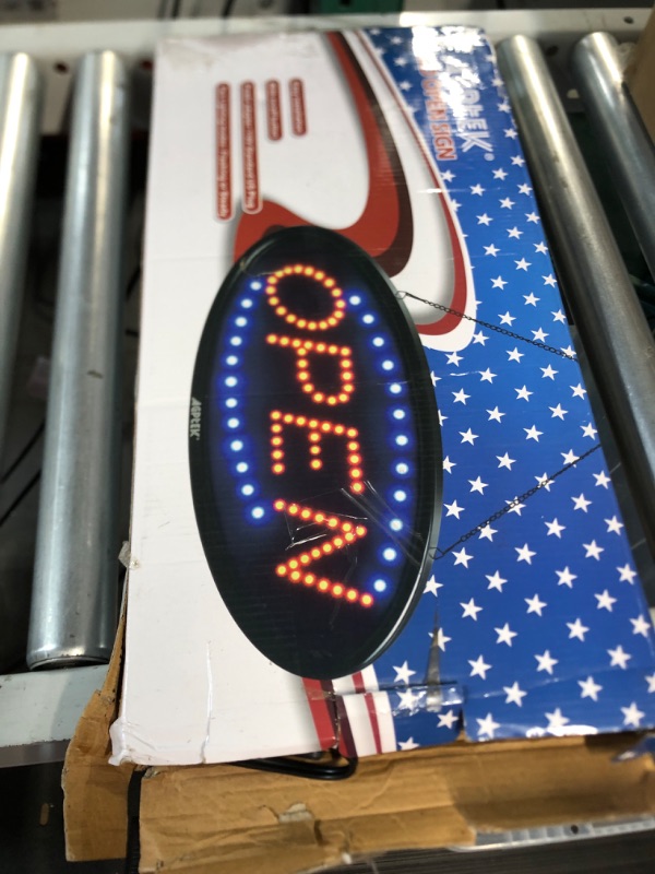 Photo 2 of LED Open Sign, AGPTEK 19x10inch LED Business Open Sign Advertisement Board