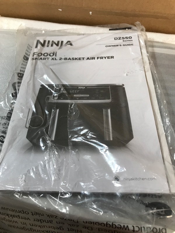 Photo 3 of **PARTS ONLY, NON-FUNCTIONAL, MISSING PARTS** Ninja DZ550 Foodi 10 Quart 6-in-1 DualZone Smart XL Air Fryer