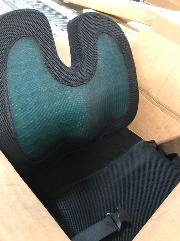 Photo 1 of Amazon Basics Seat Cushion & Lumbar Support, Cool Gel Memory Foam, Black,