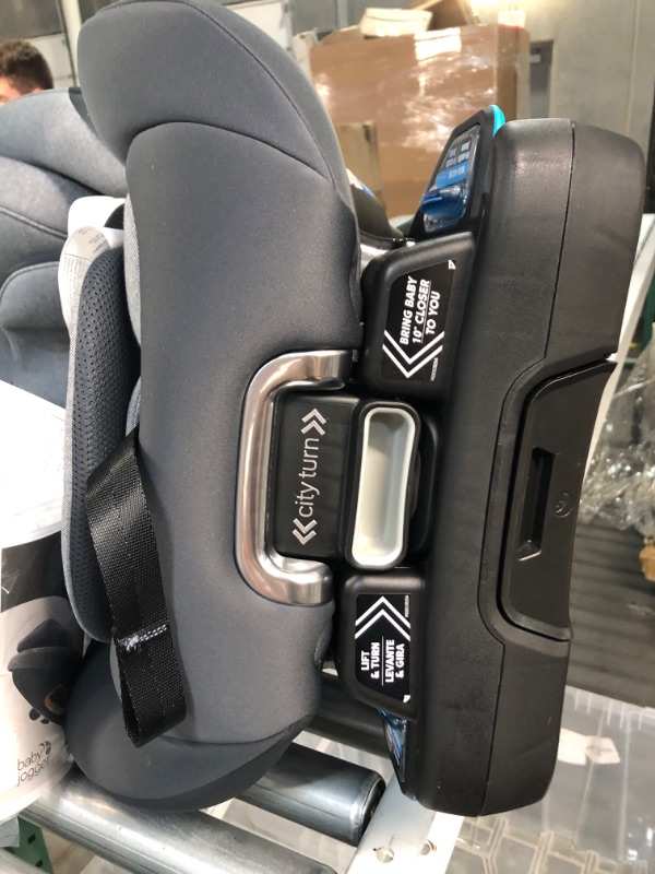 Photo 6 of Baby Jogger City Turn Rotating Convertible Car Seat | Unique Turning Car Seat Rotates for Easy in and Out, Phantom Grey