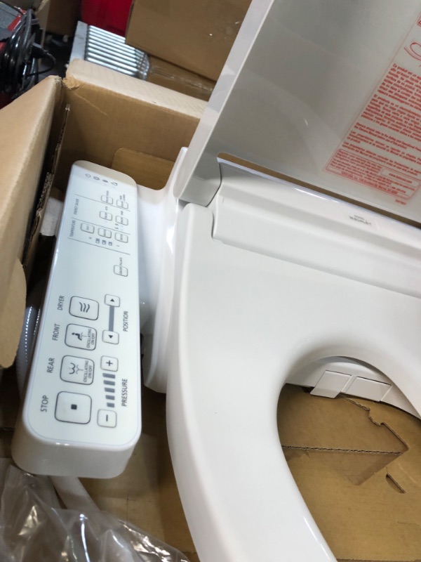 Photo 8 of **PARTS ONLY, CRACKED** TOTO WASHLET Round Electronic Bidet Toilet Seat