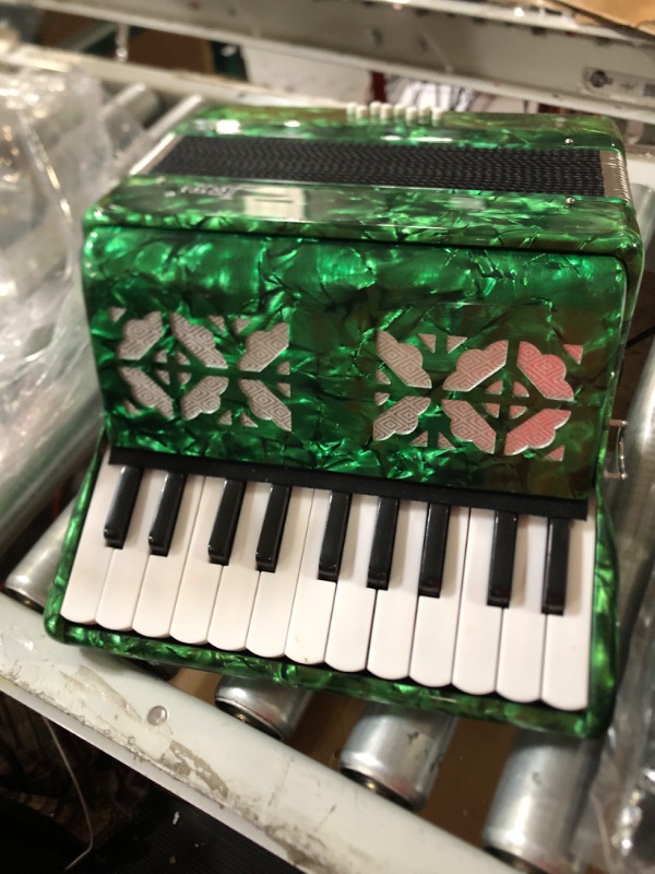 Photo 4 of (PARTS ONLY)Accordion, 22 Keys Piano Accordion Compact (Green)