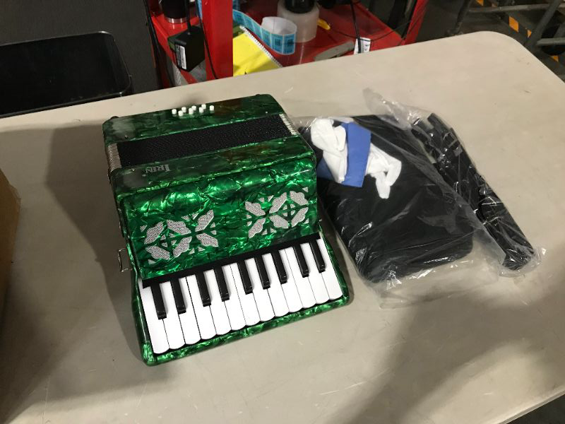 Photo 2 of (PARTS ONLY)Accordion, 22 Keys Piano Accordion Compact (Green)