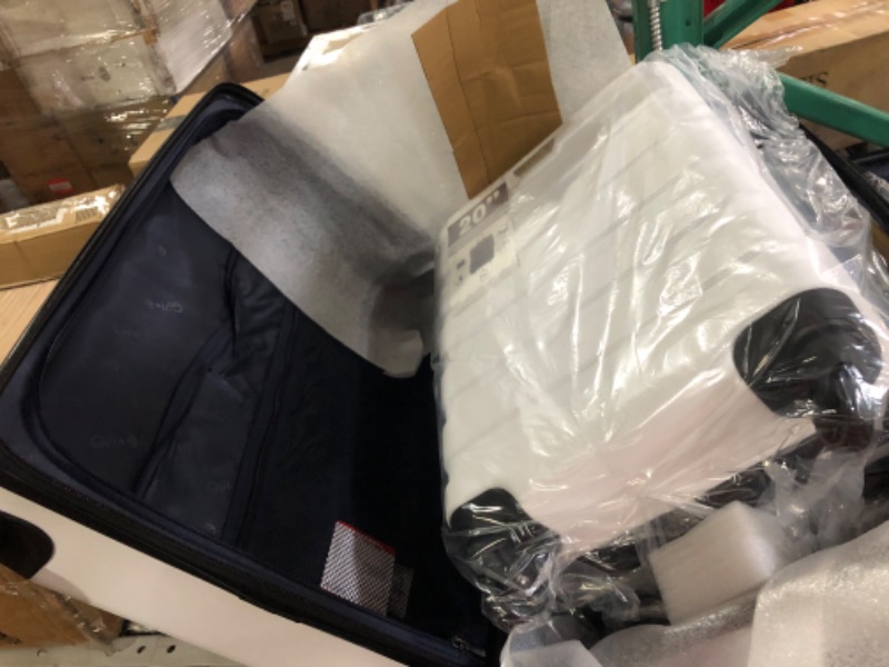 Photo 3 of [Notes] COOLIFE Luggage 3 Piece Set Suitcase Spinner Hardshell Lightweight TSA Lock 4 Piece Set white